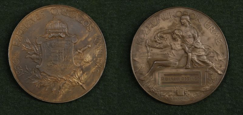 Beck Ö. Fülöp (1873 - 1945) - Milleniumi kiállítás résztvevőinek_emlékérme_1896. év