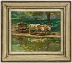 Bölcskey Ferenc (1897 - 1976) - Ökörfogat a vízparton
