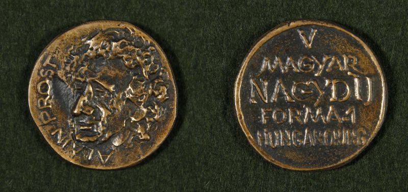 Ismeretlen magyar alkotó () - Alain Prost - Forma 1 - V. Magyar Nagydíj emlékérem