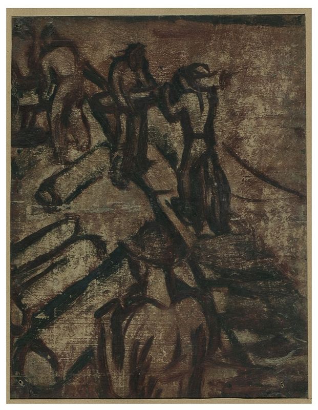 Egry József (1883 - 1951) - Rakodómunkások Lágymányoson, 1906 körül